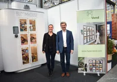 Lara Kuhr and Alex Frost of Hypervend presenting their flower vending machine that they are selling IS doe about a years and are currently entering the EU market.